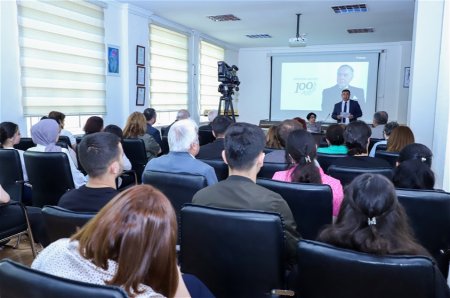 ADU-da “Heydər Əliyev və Azərbaycan dövlətçiliyi” mövzusunda tədbir keçirilib - FOTO