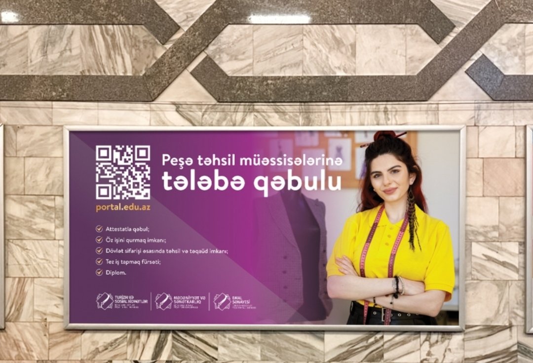 Bakı metropoliteninin stansiyalarında peşə təhsilinin təşviqatına başlanılıb