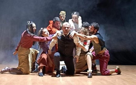 Azərbaycan Dövlət Pantomim Teatrı Qusarda tamaşaçıların görüşünə gəlib - FOTO