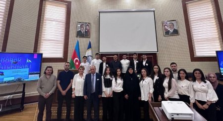 BDU-nun şəhid məzunları Tural Eyyubov və Rabil İsmayılova həsr olunmuş anım tədbiri keçirilib - FOTO