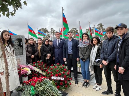 UNEC-in şəhid məzunu Əsəd Əsədlinin üçüncü ildönümü keçirilib