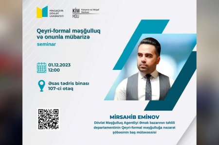 MDU-da maarifləndirici seminar: “Qeyri-formal məşğulluq və onunla mübarizə” - FOTO