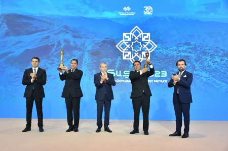 2024-cü il üçün "Türk dünyasının mədəniyyət paytaxtı"nın estafeti Şuşadan Türkmənistanın Anev şəhərinə ötürülüb-foto